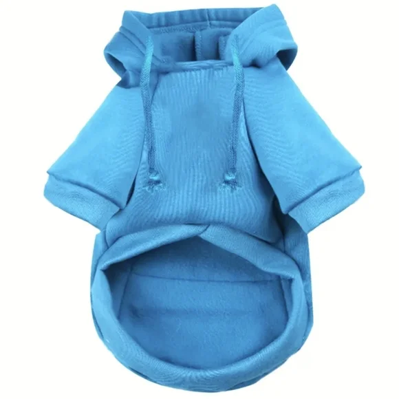 Small Dog Hoodie Sweatshirt, Size L  Red or Blue - Picture 4 of 8